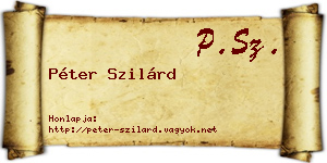 Péter Szilárd névjegykártya